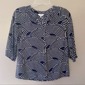 Crown & Ivy tunic with Japanese wave print